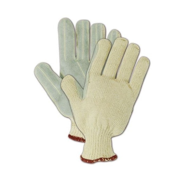 Magid DuraMaster G16LEA Machine Knit Cow Split Leather Palm Glove, 12PK G16LEA10 - main